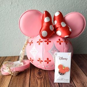 Stich Shoppe Loungefly Minnie Mouse Pink Ornament Crossbody Bag